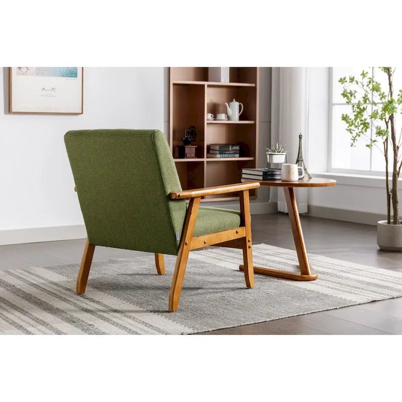 Sillón auxiliar capitoné de 28.74 con estructura de madera maciza