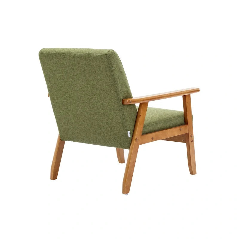 Sillón auxiliar capitoné de 28.74 con estructura de madera maciza