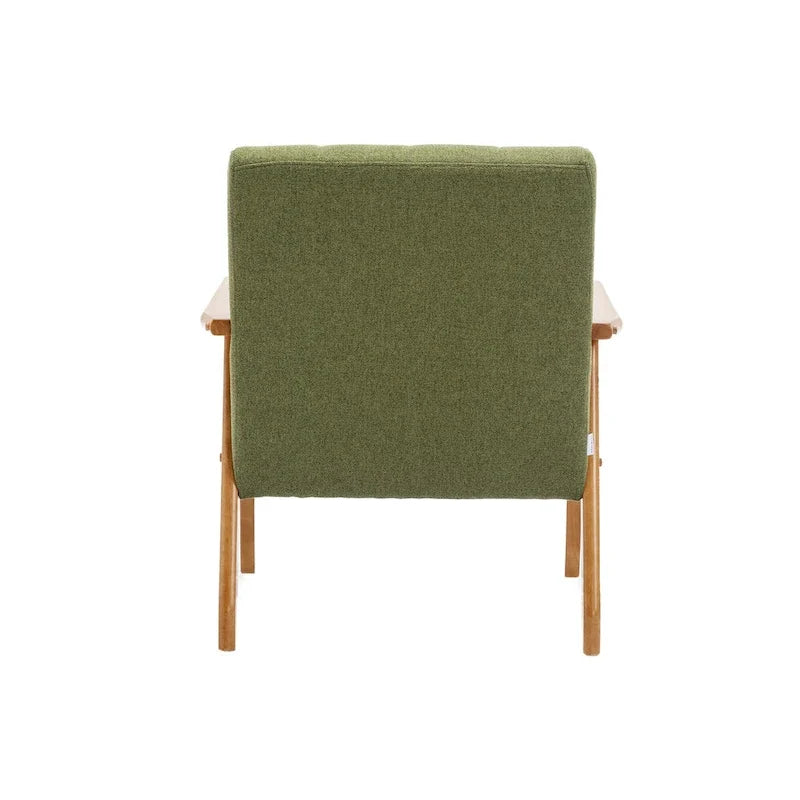 Sillón auxiliar capitoné de 28.74 con estructura de madera maciza