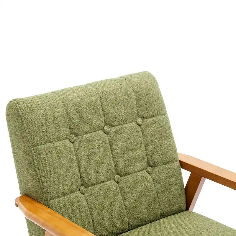 Sillón auxiliar capitoné de 28.74 con estructura de madera maciza
