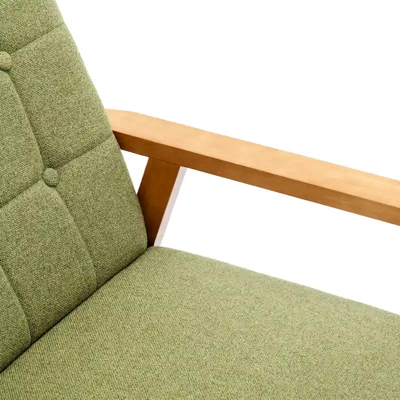 Sillón auxiliar capitoné de 28.74 con estructura de madera maciza