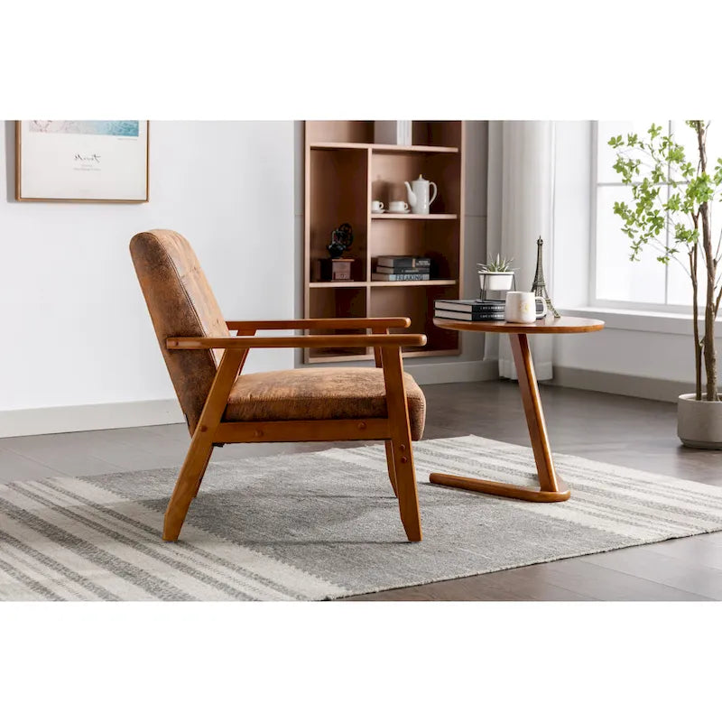 Sillón auxiliar capitoné de 28.74 con estructura de madera maciza