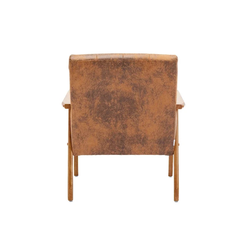 Sillón auxiliar capitoné de 28.74 con estructura de madera maciza