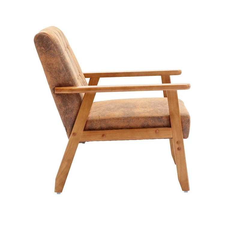 Sillón auxiliar capitoné de 28.74 con estructura de madera maciza