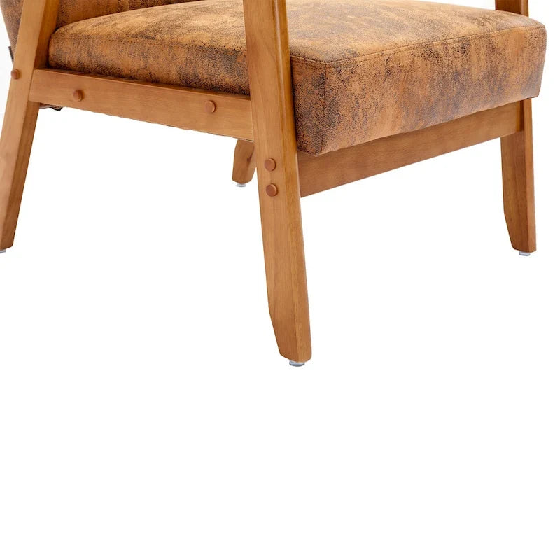 Sillón auxiliar capitoné de 28.74 con estructura de madera maciza