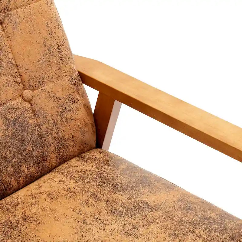 Sillón auxiliar capitoné de 28.74 con estructura de madera maciza