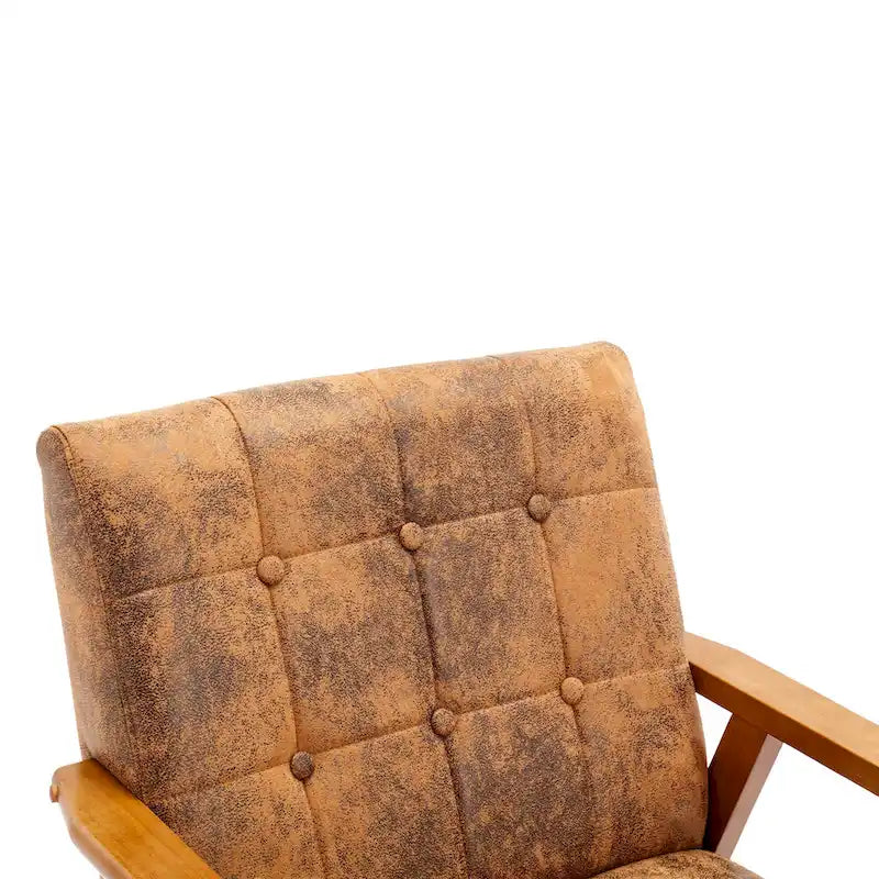 Sillón auxiliar capitoné de 28.74 con estructura de madera maciza
