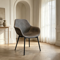 Fauteuil de salle à manger avec pieds en métal - 24.5Dx25.2Wx33H