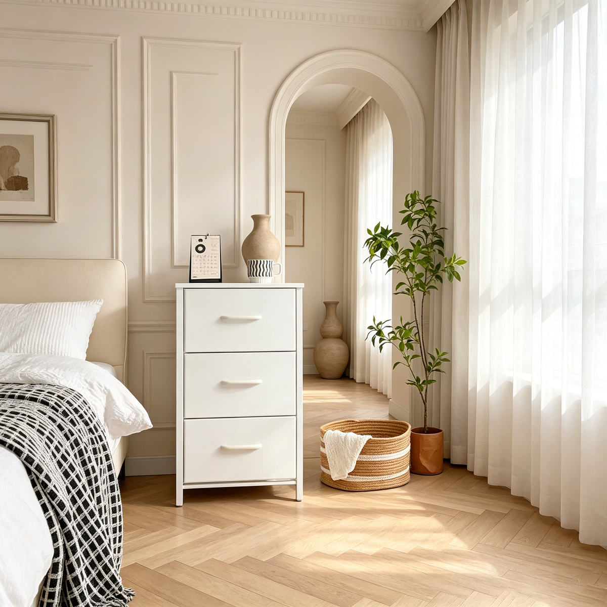 Petite commode avec tiroirs de rangement pour chambre