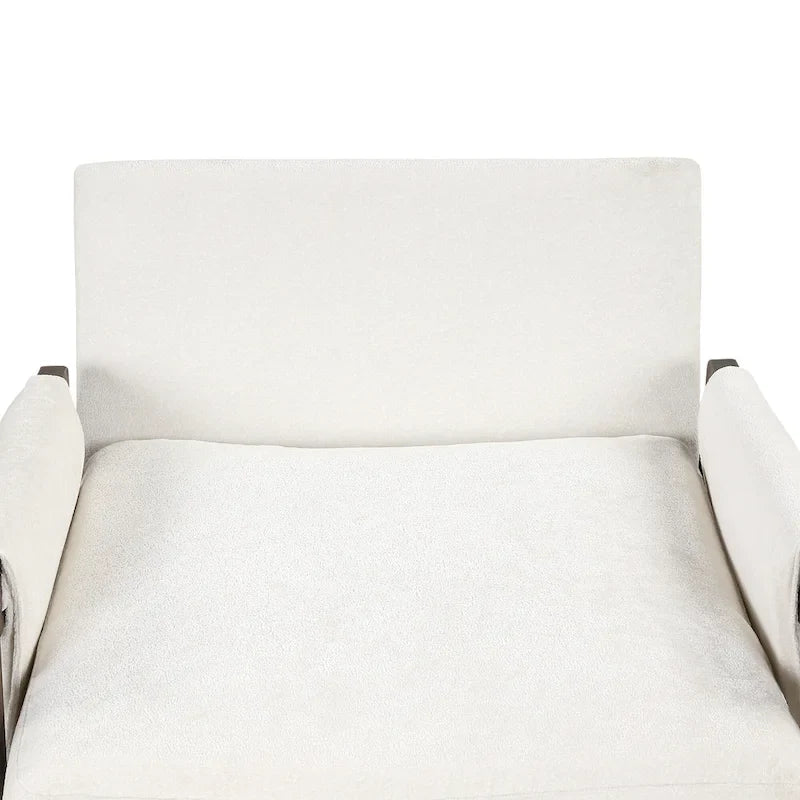 Fauteuil d'appoint du milieu du siècle en velours et bois massif avec coussin d'assise épais