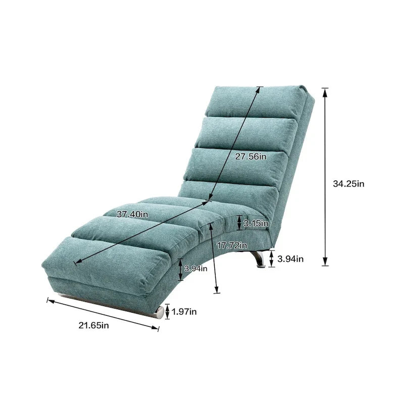 Chaise longue moderne d’intérieur, longue méridienne
