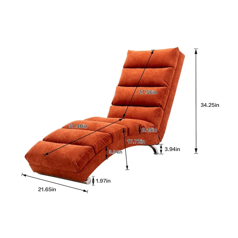 Chaise longue moderne d’intérieur, longue méridienne