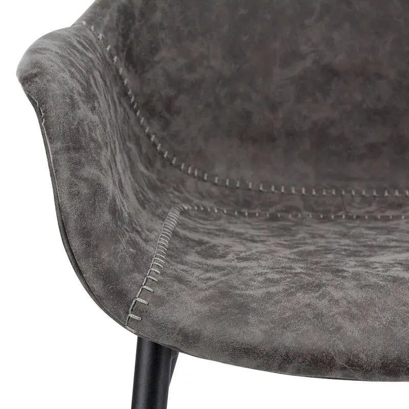 Fauteuil de salle à manger avec pieds en métal - 24.5Dx25.2Wx33H