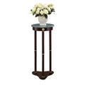 Table d'appoint ronde avec plateau en marbre, merlot
