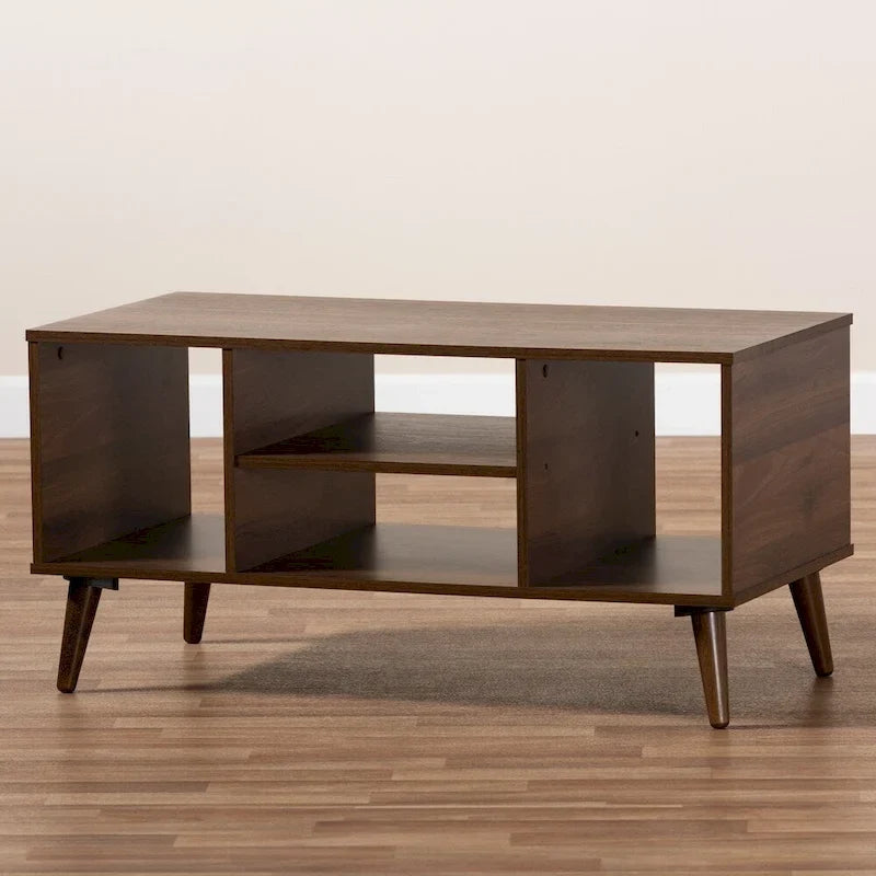 Table basse finition noyer