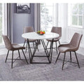 White Marble Top Round Dining Table