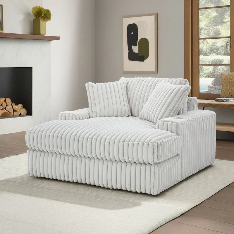Oversized Chaise, with Cup holders and USB Charging