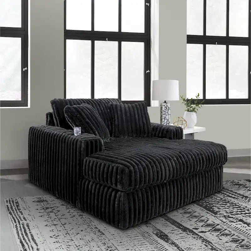 Oversized Chaise, with Cup holders and USB Charging