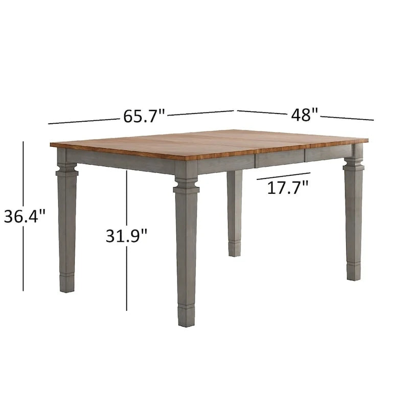 Table de salle à manger en bois à hauteur de comptoir