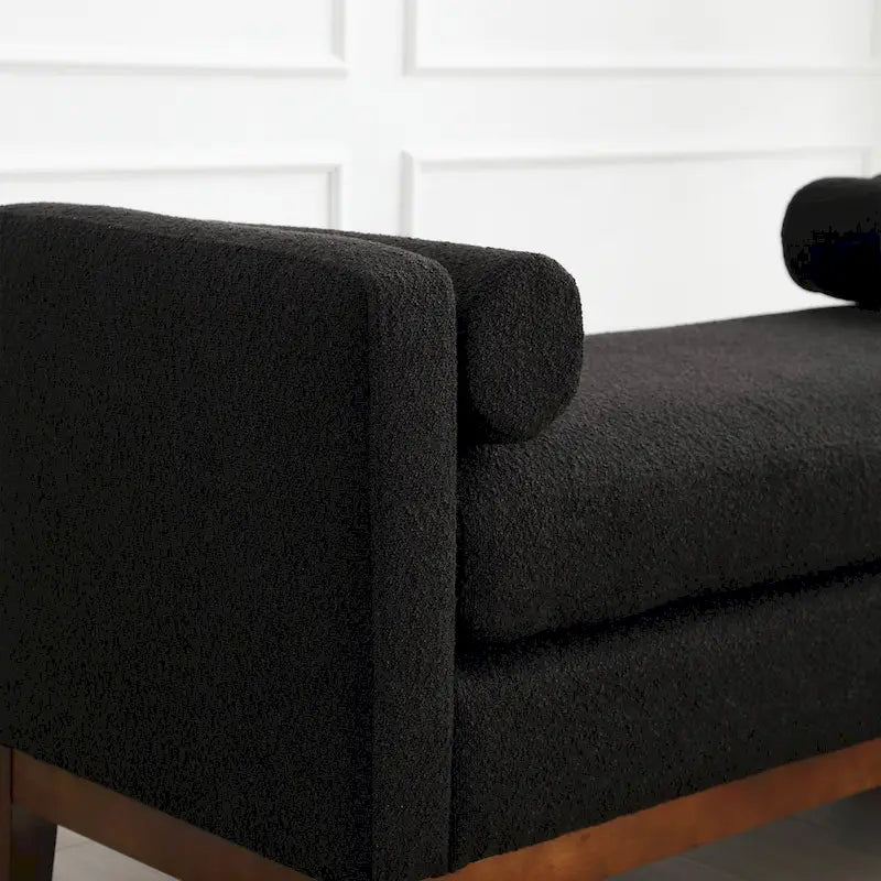 Elegant Upholstered Bench,with Wood Legs