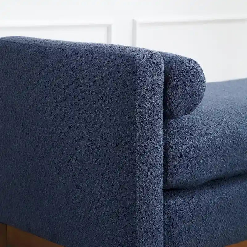 Elegant Upholstered Bench,with Wood Legs