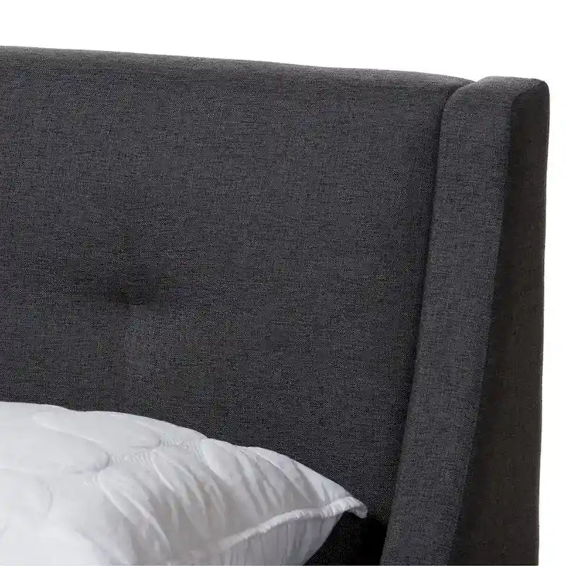 Lit plateforme contemporain en tissu
