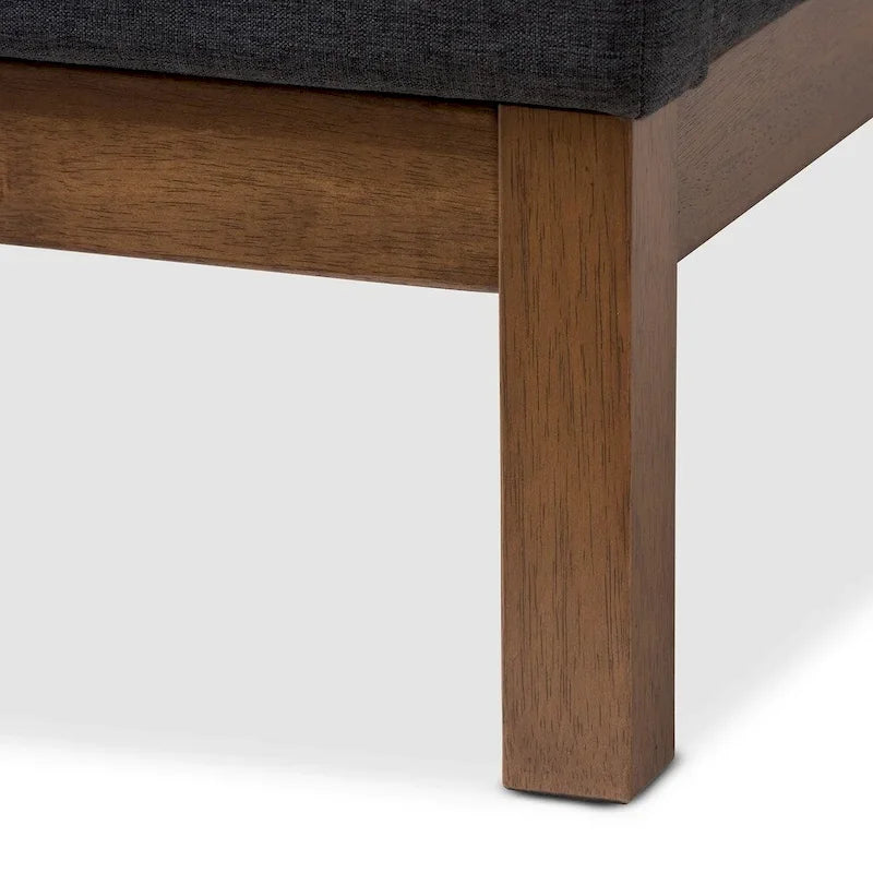 Lit plateforme contemporain en tissu
