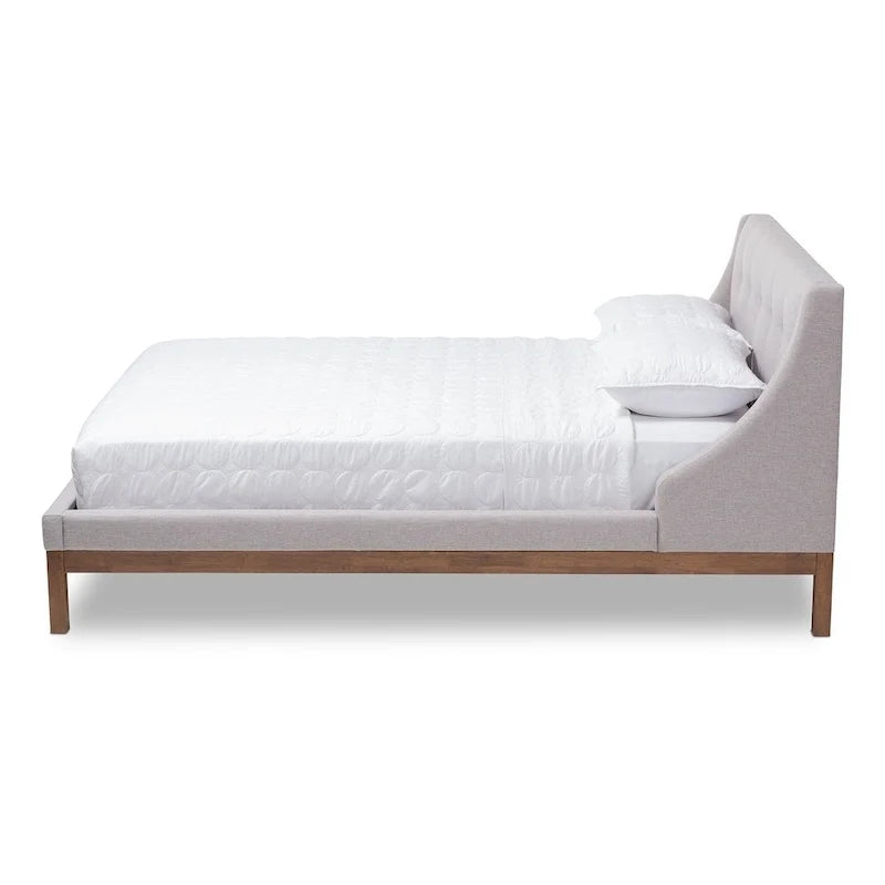 Lit plateforme contemporain en tissu