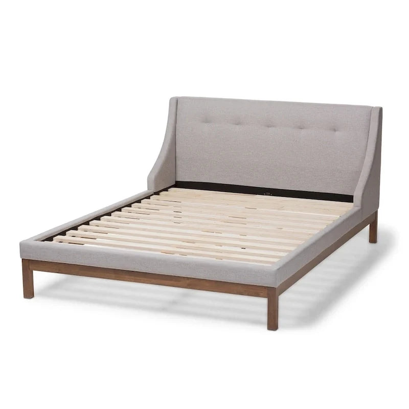 Lit plateforme contemporain en tissu