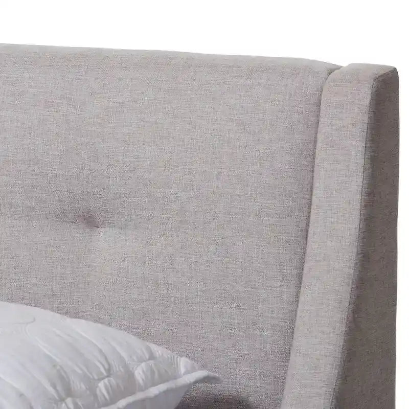 Lit plateforme contemporain en tissu