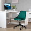 Chaise de bureau à dossier mi-haut en velours, pivotante et festonnée, pour bureau à domicile ou chambre