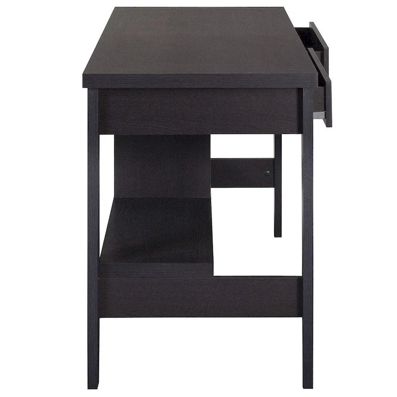 2-Drawer Small Desk with Shelves