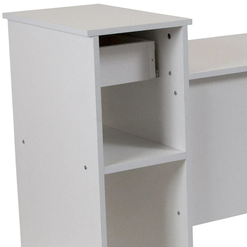 Computer Desk with Shelves and Drawer