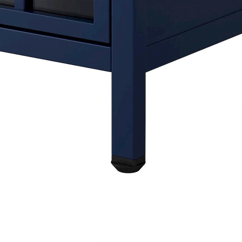 Modern Nightstand with Storage Cabinet & Solid Wood Tabletop