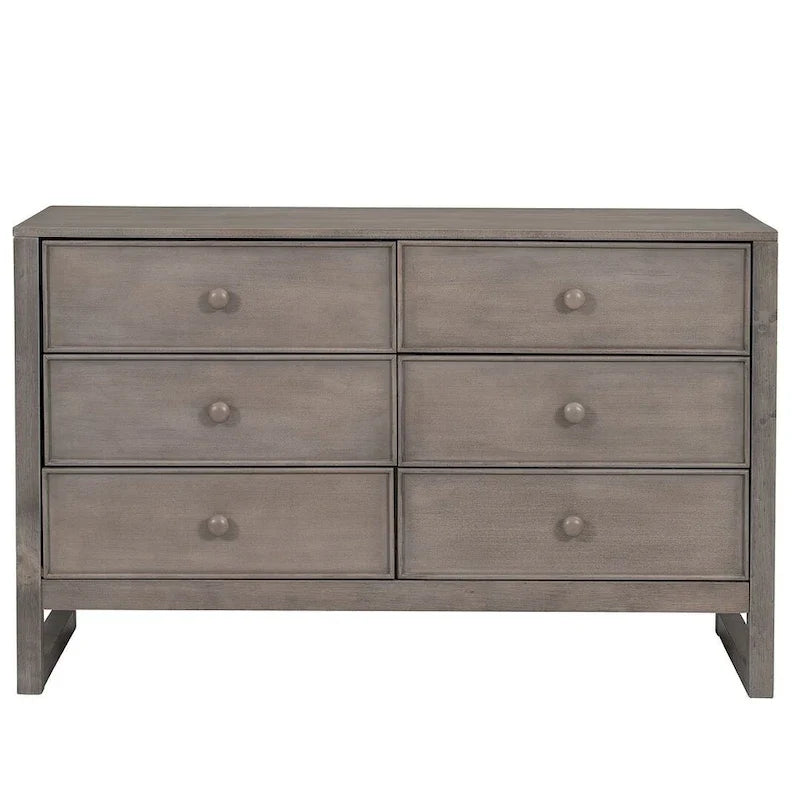 47.8 L Rustic Wooden Dresser Chest of Drawers for Bedroom