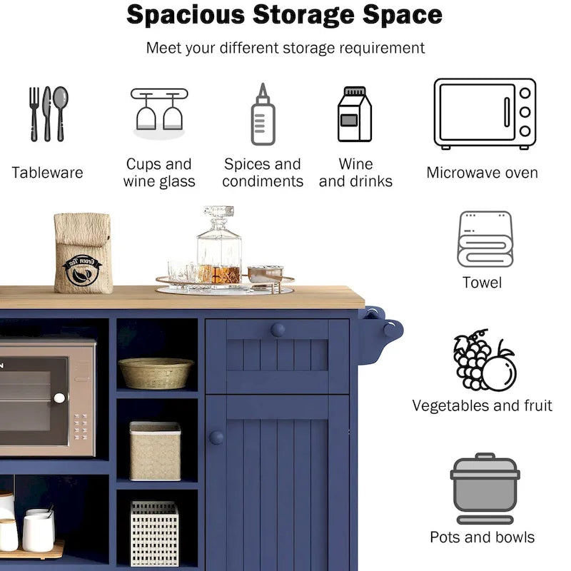 Küchenschränke mit Seitenschränken aus Massivholz, Mikrowellenschrank und Anrichte