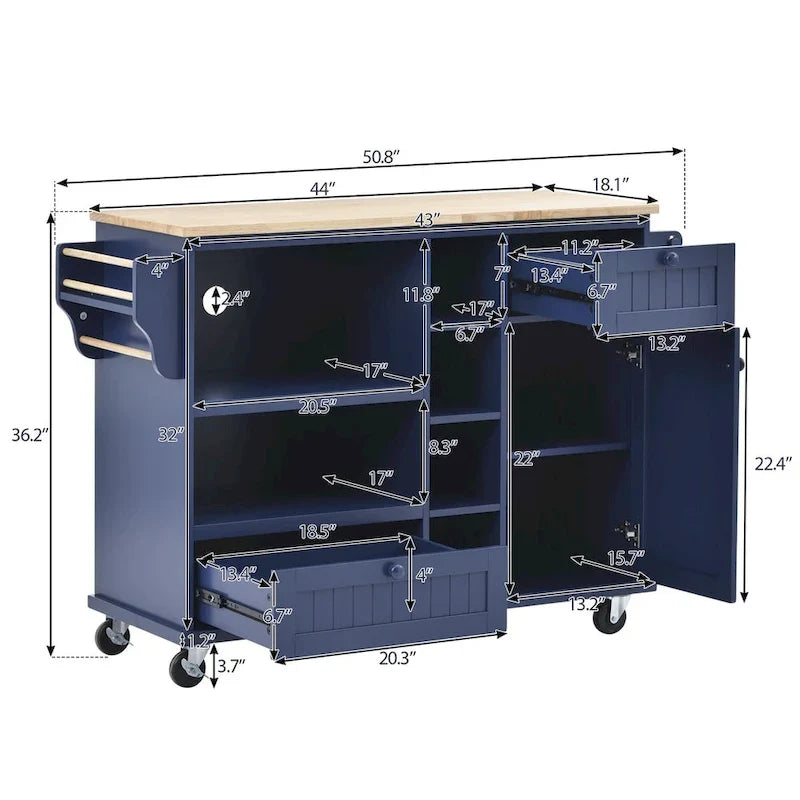 Armoires de rangement de cuisine avec armoires latérales en bois massif, meuble pour micro-ondes et buffet