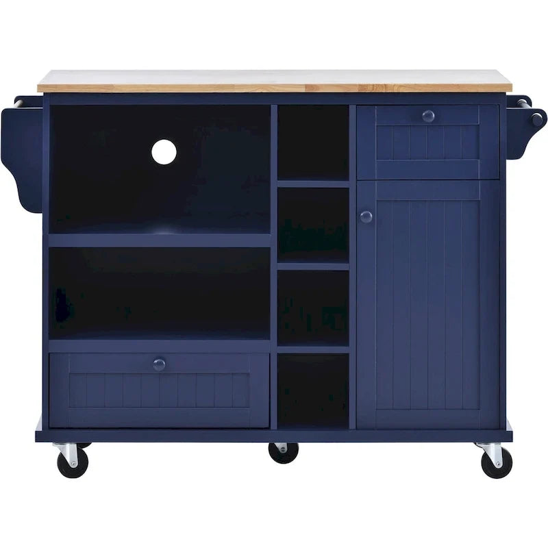 Armoires de rangement de cuisine avec armoires latérales en bois massif, meuble pour micro-ondes et buffet