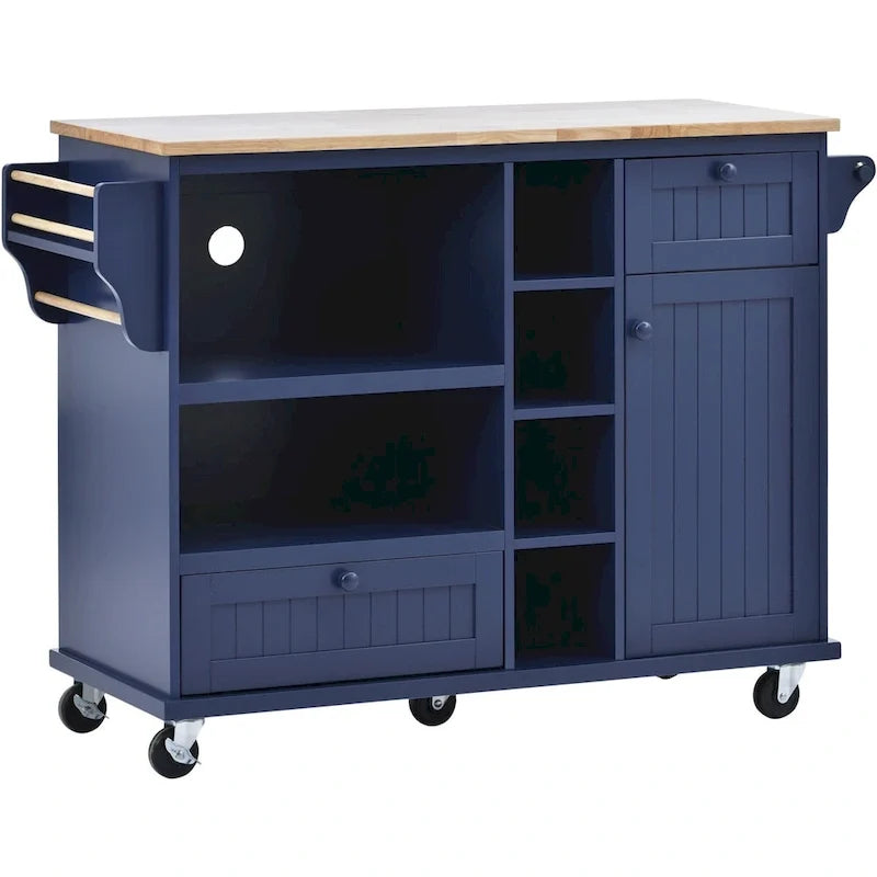 Armoires de rangement de cuisine avec armoires latérales en bois massif, meuble pour micro-ondes et buffet