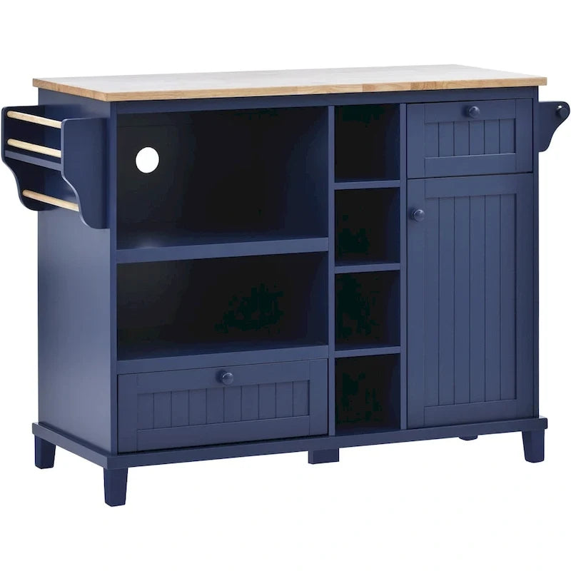 Armoires de rangement de cuisine avec armoires latérales en bois massif, meuble pour micro-ondes et buffet