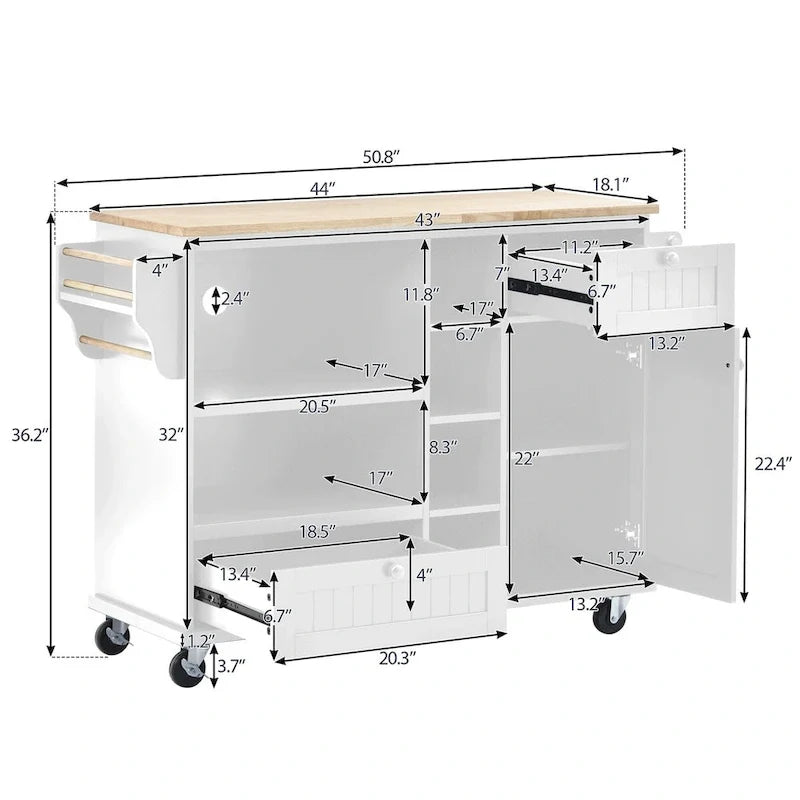 Armoires de rangement de cuisine avec armoires latérales en bois massif, meuble pour micro-ondes et buffet