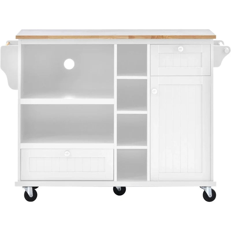 Armoires de rangement de cuisine avec armoires latérales en bois massif, meuble pour micro-ondes et buffet