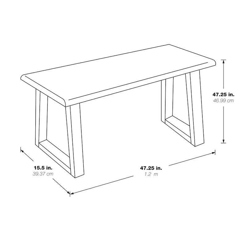 Banc finition sable rustique