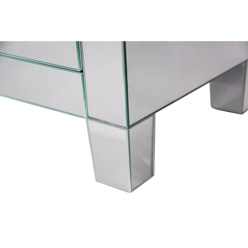 Clear Mirror 3 Drawer Cabinet