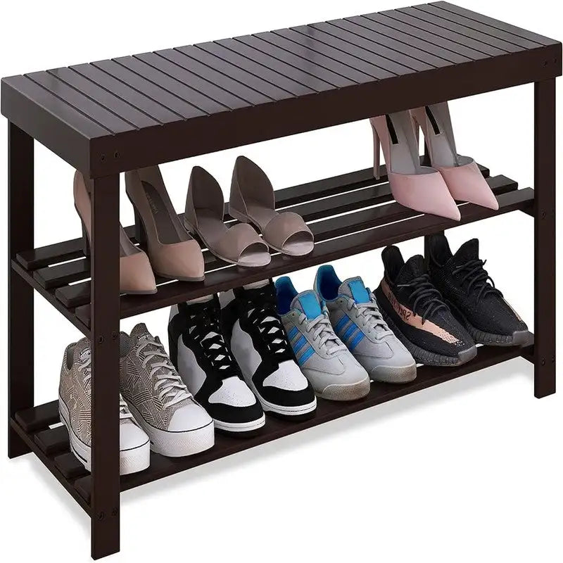 Banc à chaussures en bambou
