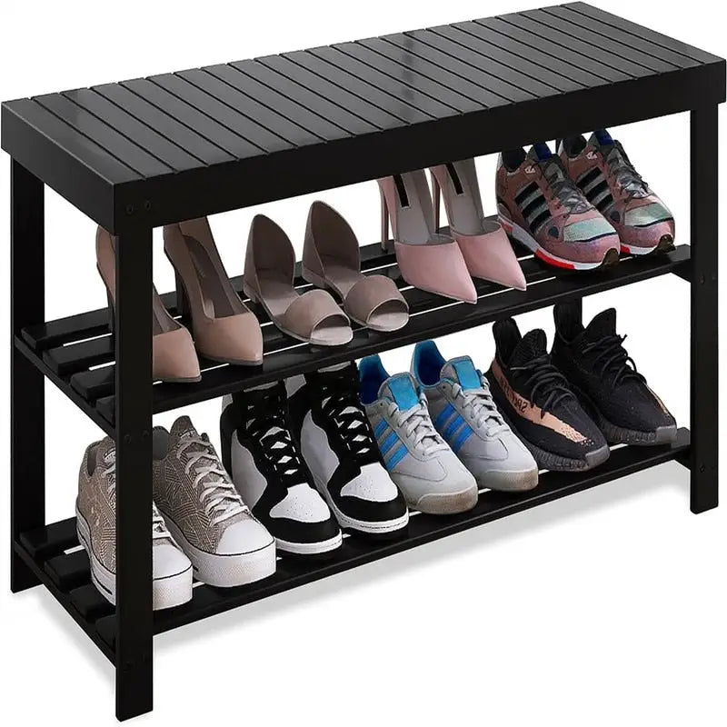 Banc à chaussures en bambou