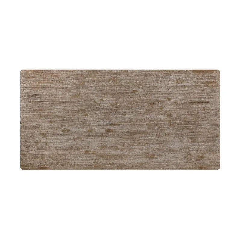 Table de salle à manger marron brossé avec pieds tournés