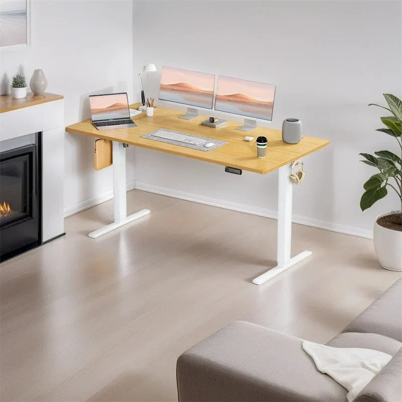 Electric Height Adjustable Standing Desk,Sit to Stand Computer Desk